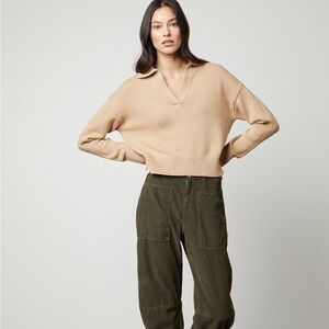 Velvet Women’s Lucie Cotton Cashmere Top in Camel